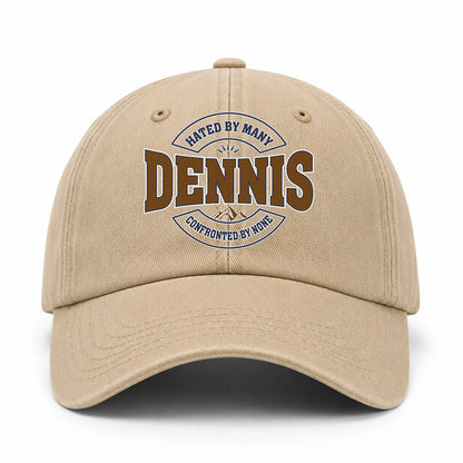 Hated By Many Confronted By None Washed Cap DENNIS 13K1 C36PF
