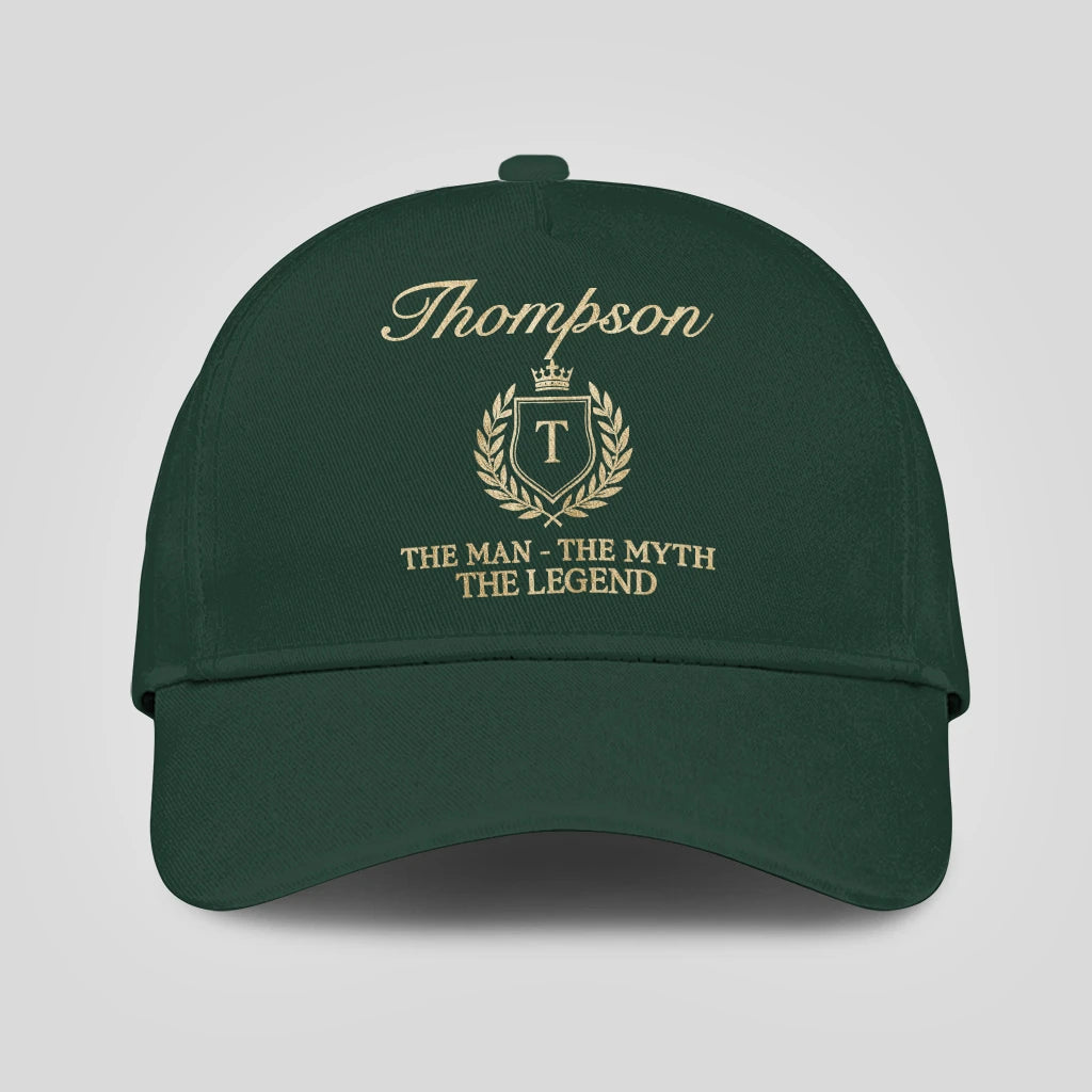 The Man The Myth The Legend Crest Forest Green Cap THOMPSON 13K1 C159PF