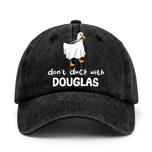 Don't Duck With Your Name Funny Washed Cap DOUGLAS 13K1 C129PF