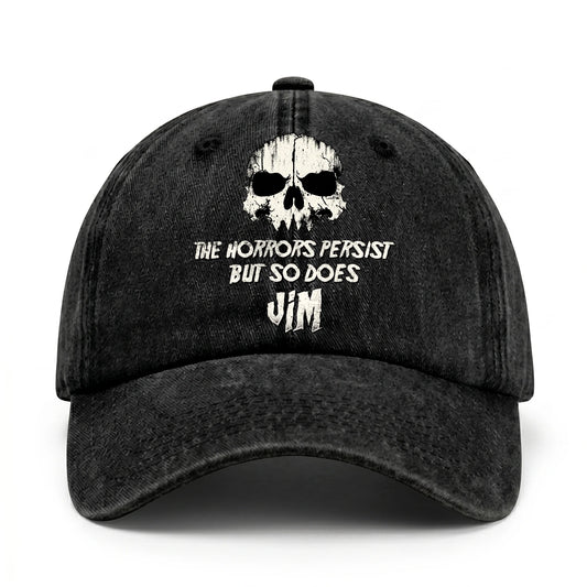 The Horrors Persist But So Does Your Name Cool Skull Washed Cap JIM 13K1 C134PF