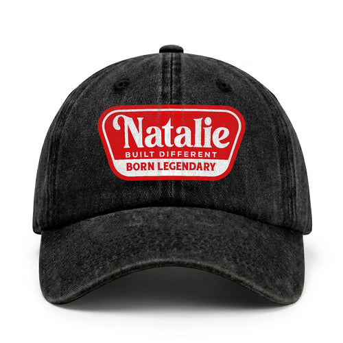 Built Different Born Legendary Red Logo Washed Cap NATALIE 13K1 C63PF