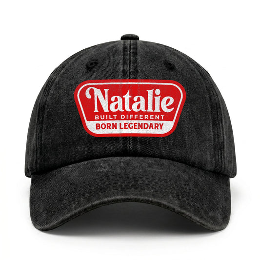 Built Different Born Legendary Red Logo Washed Cap NATALIE 13K1 C63PF