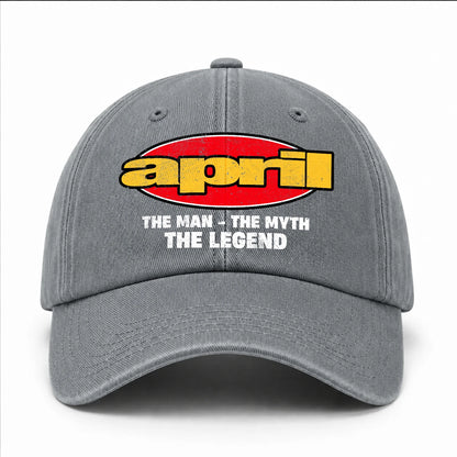 The Man The Myth The Legend Vintage Logo Washed Cap APRIL 13K1 C162PF