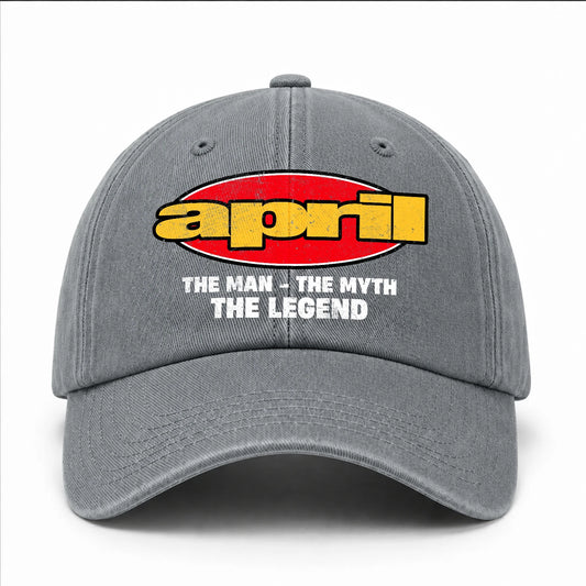 The Man The Myth The Legend Vintage Logo Washed Cap APRIL 13K1 C162PF