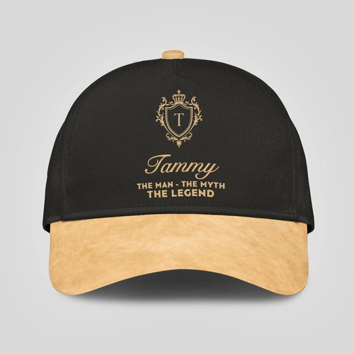 The Man The Myth The Legend Black And Champagne Gold Cap TAMMY 13K1 C94PF