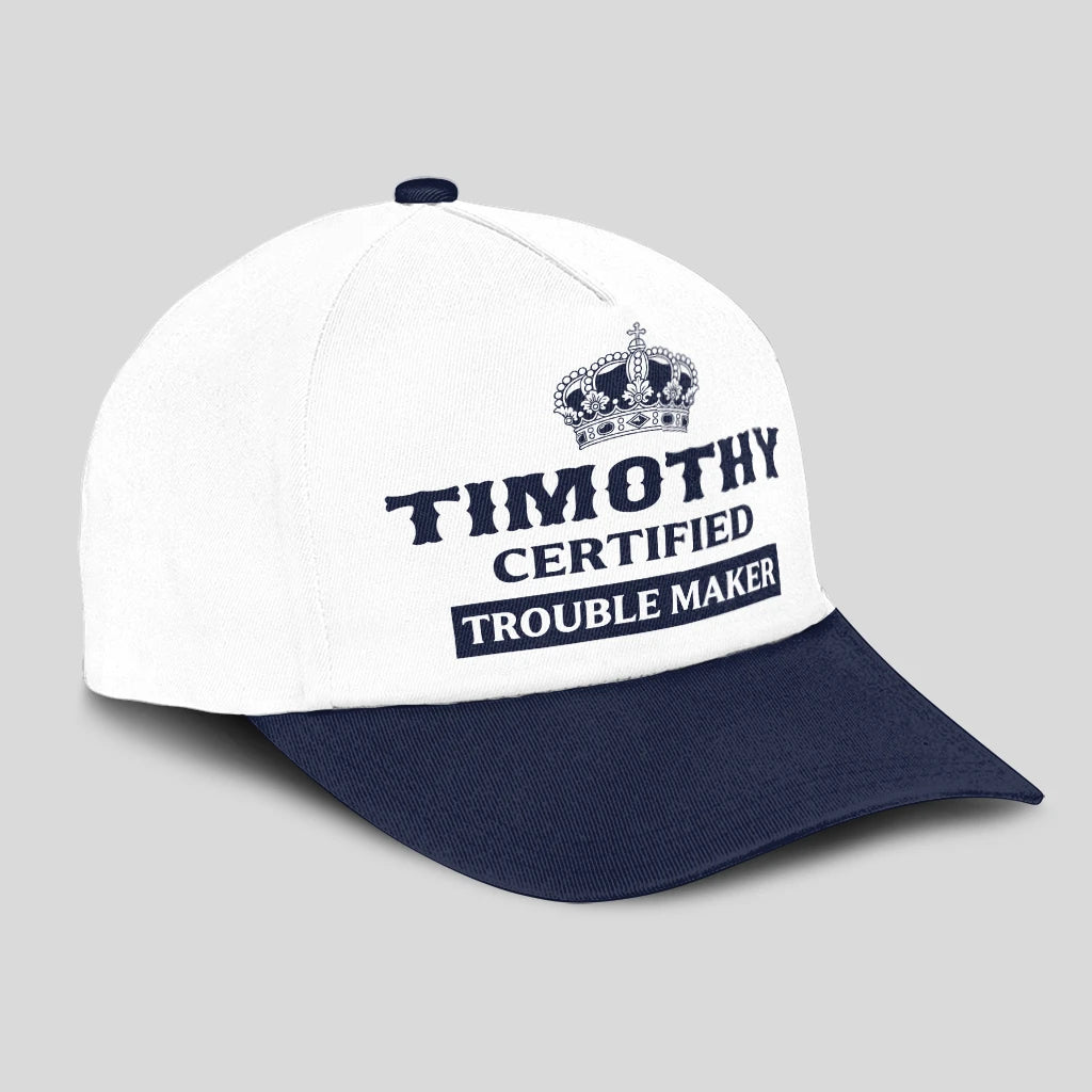 Certified Your Name Trouble Maker Washed Cap TIMOTHY 13K1 C148PF