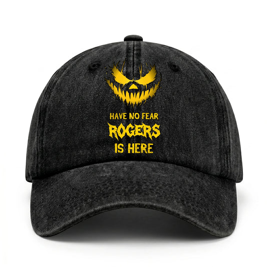 Have No Fear Your Name Is Here Jack O' Lantern Washed Cap ROGERS 13K1 C135PF