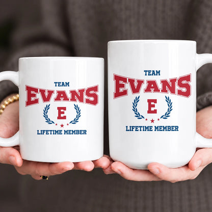 Team Your Name Lifetime Member Sporty Mug EVANS 13K1 MG09
