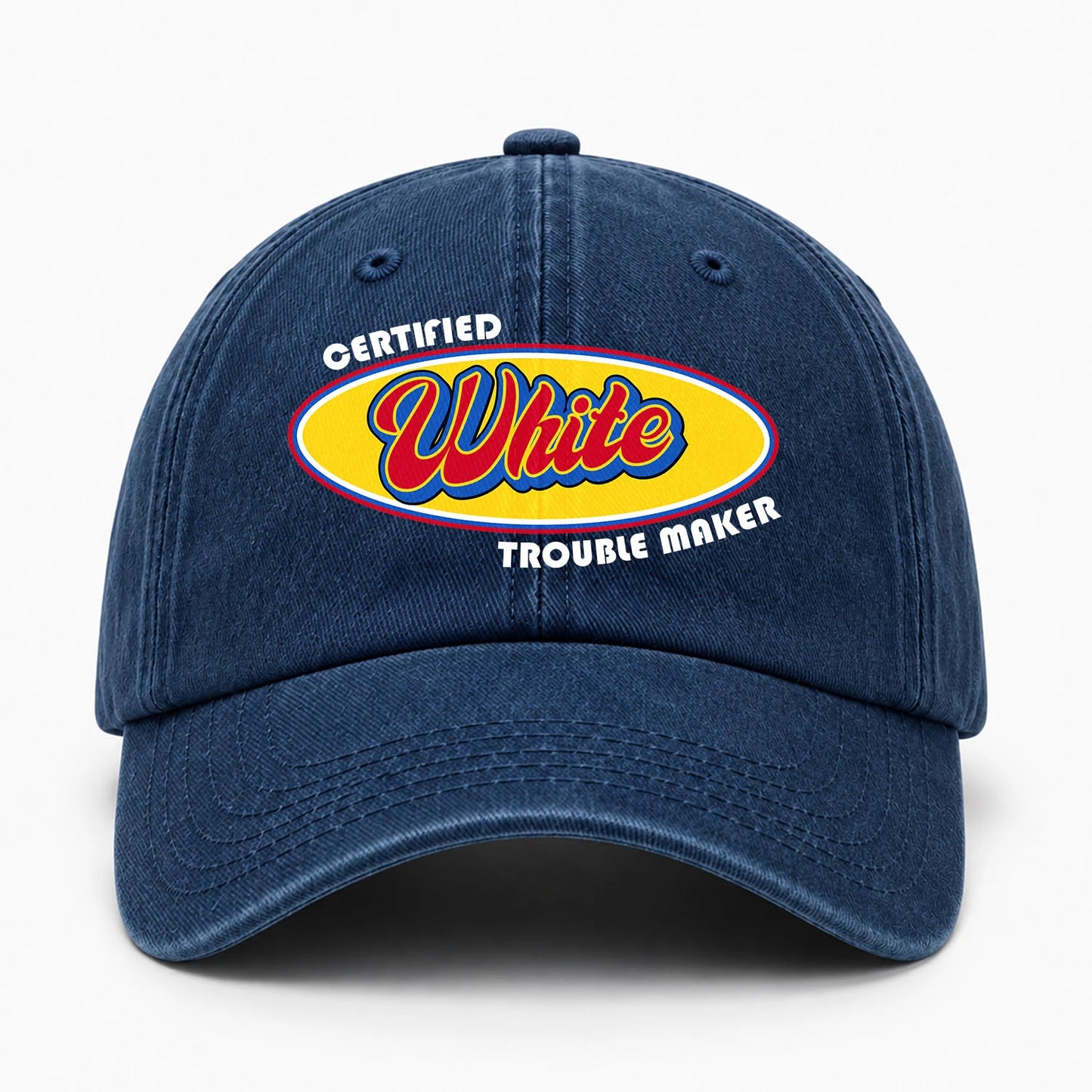 Certified Your Name Trouble Maker Washed Cap WHITE 13K1 C73PF
