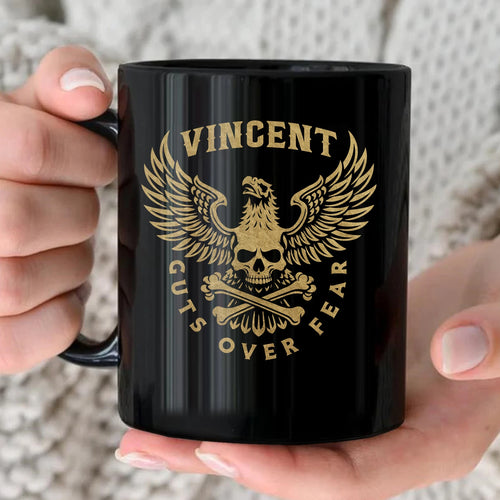 Guts Over Fear Eagle And Skull Mug VINCENT 13K1 MG28