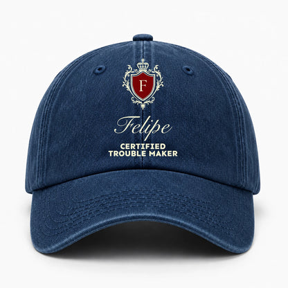Live Laugh Love Royal Blue Washed Cap FELIPE 13K1 C176PF