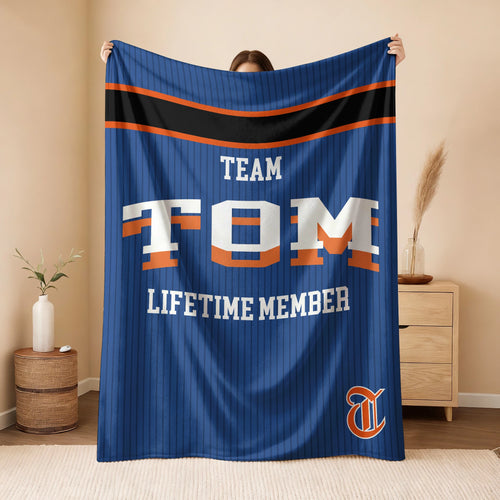Team Your Name Lifetime Member Basketball Fleece Blanket TOM 13K1 BK47