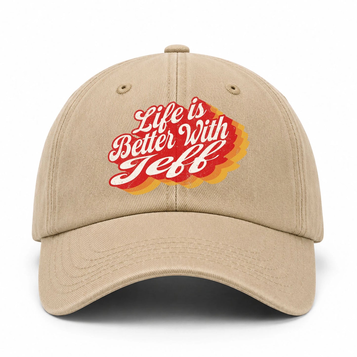 Life Is Better With Your Name Vintage Washed Cap JEFF 13K1 C67PF