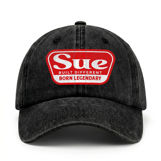 Built Different Born Legendary Red Logo Washed Cap SUE 13K1 C63PF