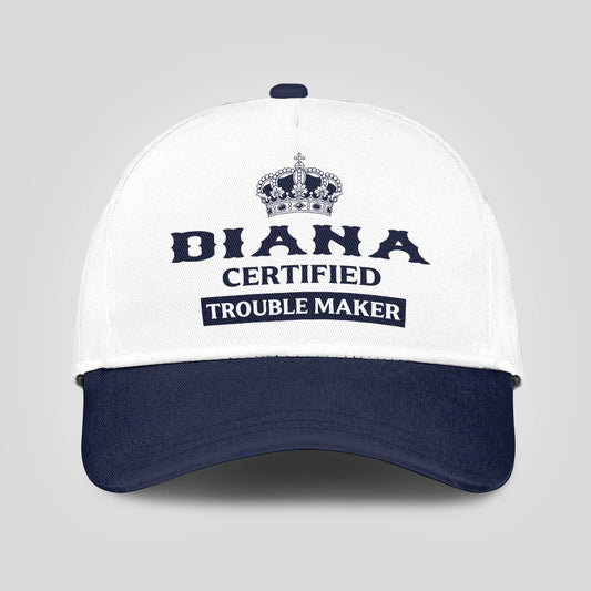 Certified Your Name Trouble Maker Washed Cap DIANA 13K1 C148PF