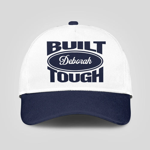 Built Your Name Tough Slogan Blue And White Cap DEBORAH 13K1 C95PF