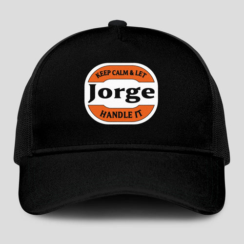 Keep Calm & Let Your Name Handle It Black Mesh Cap JORGE 13K1 C199PF