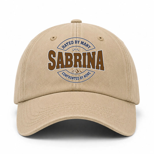 Hated By Many Confronted By None Washed Cap SABRINA 13K1 C36PF