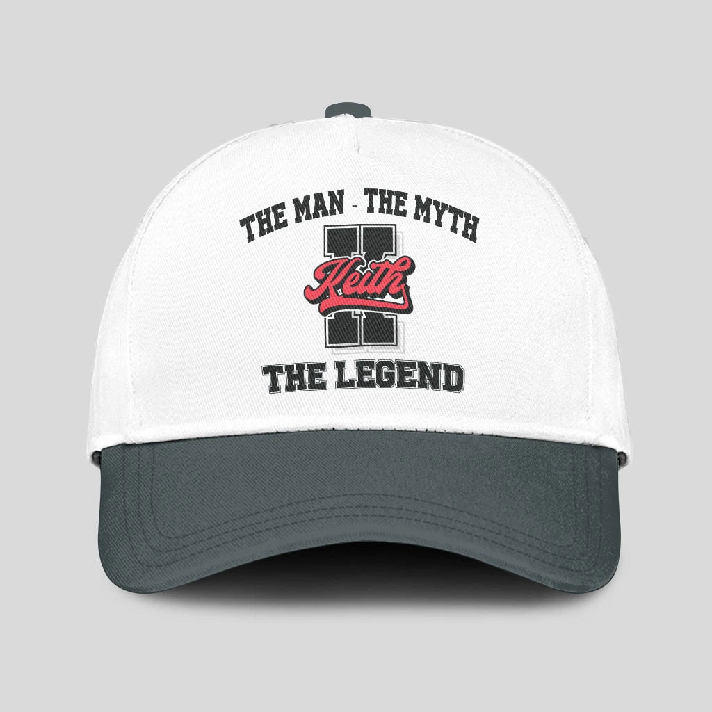 The Man The Myth The Legend Custom Initial Letter And Name Cap KEITH 13K1 C38PF