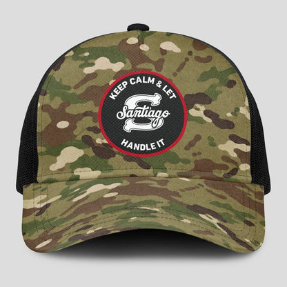 Keep Calm & Let Your Name Handle It Camo Mesh Cap SANTIAGO 13K1 C209PF
