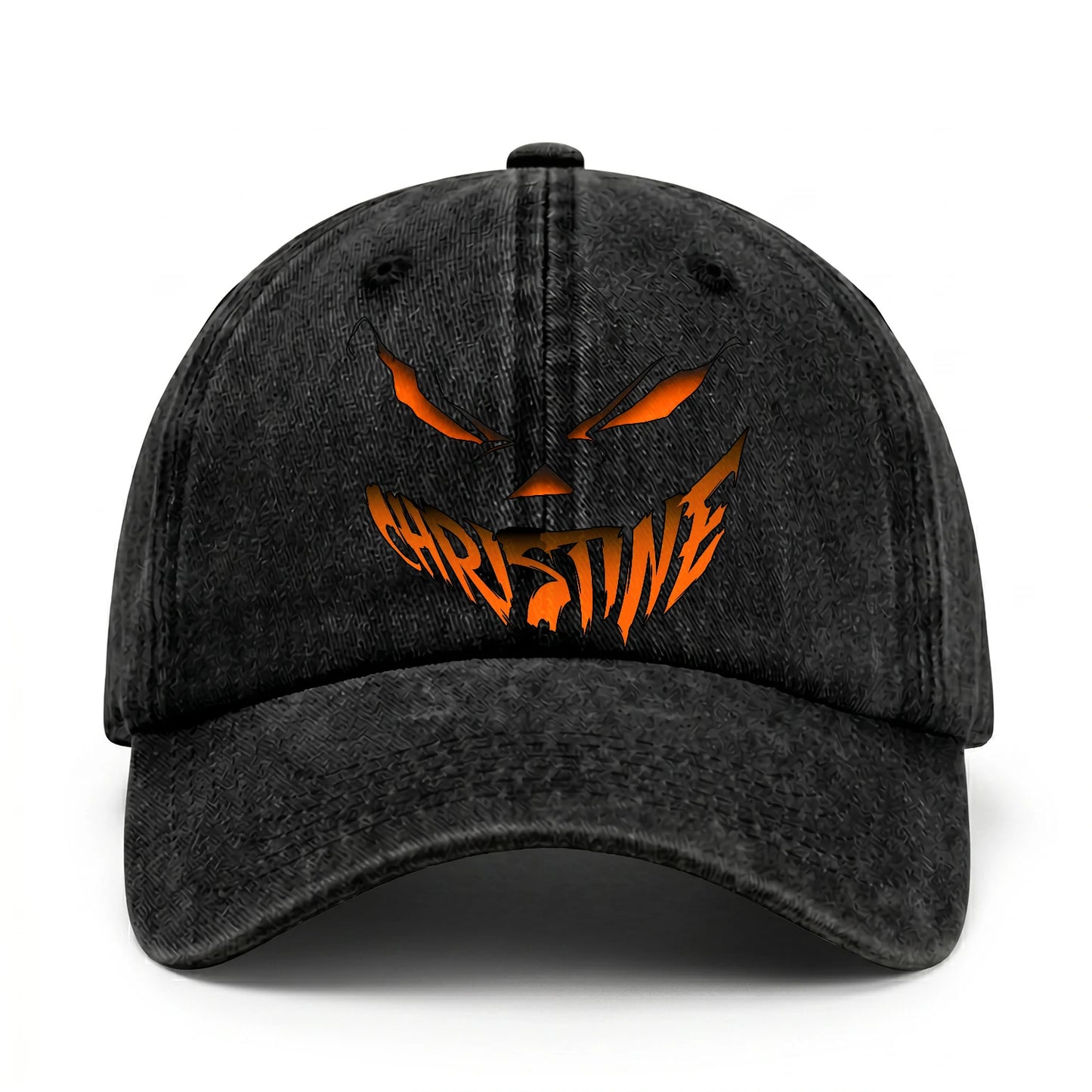 Stay Hungry Pumpkin Chasing Ghosts Funny Washed Cap CHRISTINE 13K1 C101PF