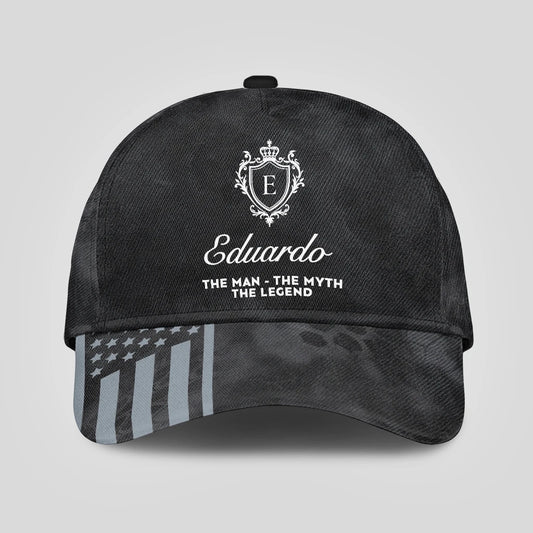 The Man The Myth The Legend America Black Camo Cap EDUARDO 13K1 C173PF