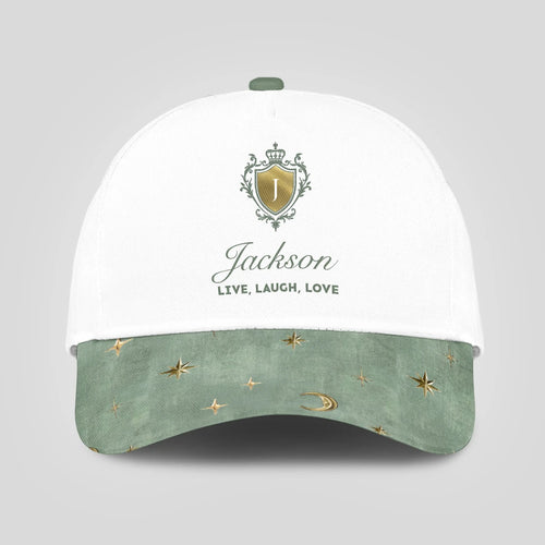Live Laugh Love Stars And Moon Green Cap JACKSON 13K1 C124PF
