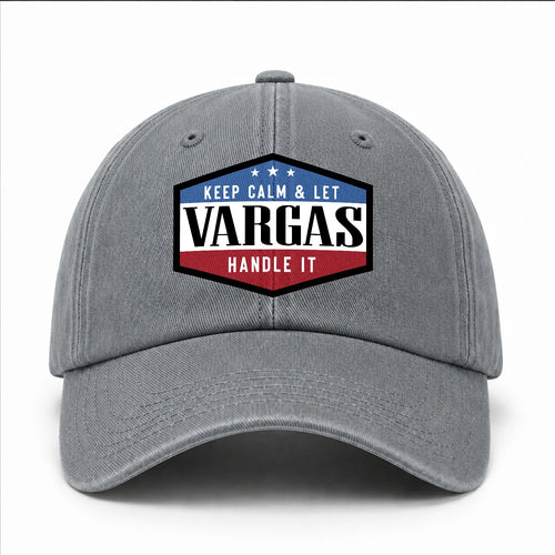 Keep Calm & Let Your Name Handle It Washed Cap VARGAS 13K1 C87PF