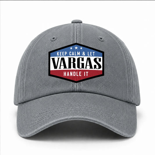Keep Calm & Let Your Name Handle It Washed Cap VARGAS 13K1 C87PF