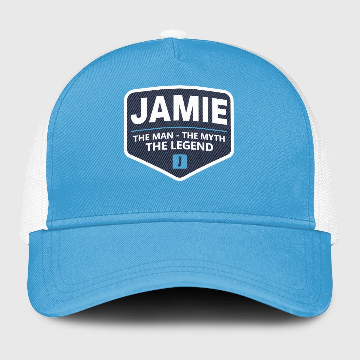 The Man The Myth The Legend Light Blue Mesh Cap JAMIE 13K1 C190PF