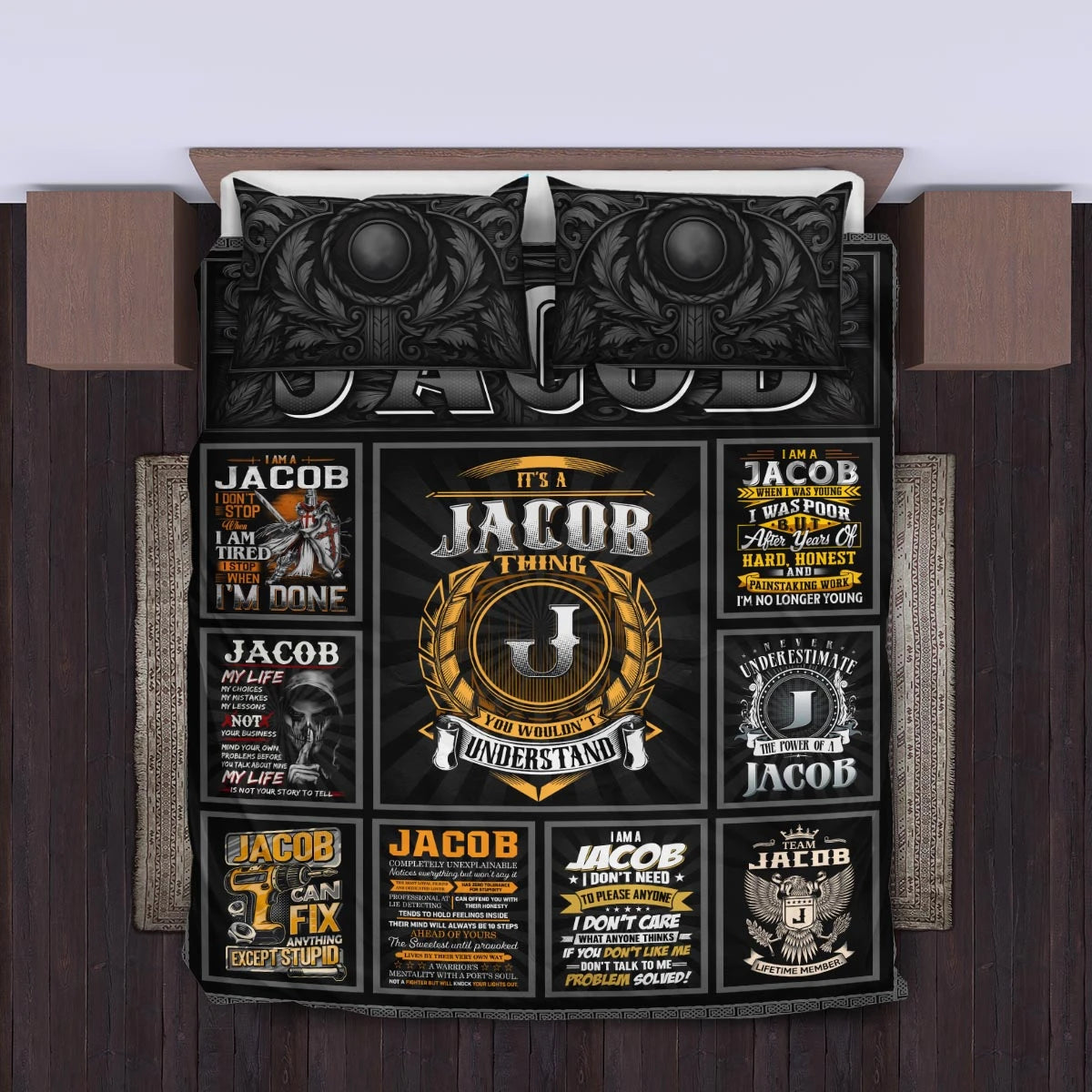 JACOB Limited Edition Personalized Bedding Set 13K1-BS2
