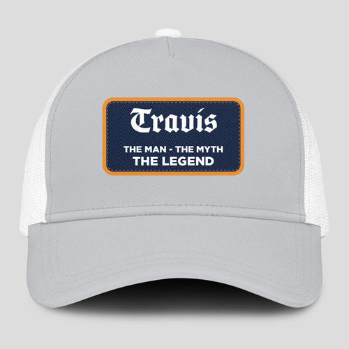The Man The Myth The Legend Gray Mesh Cap TRAVIS 13K1 C204PF
