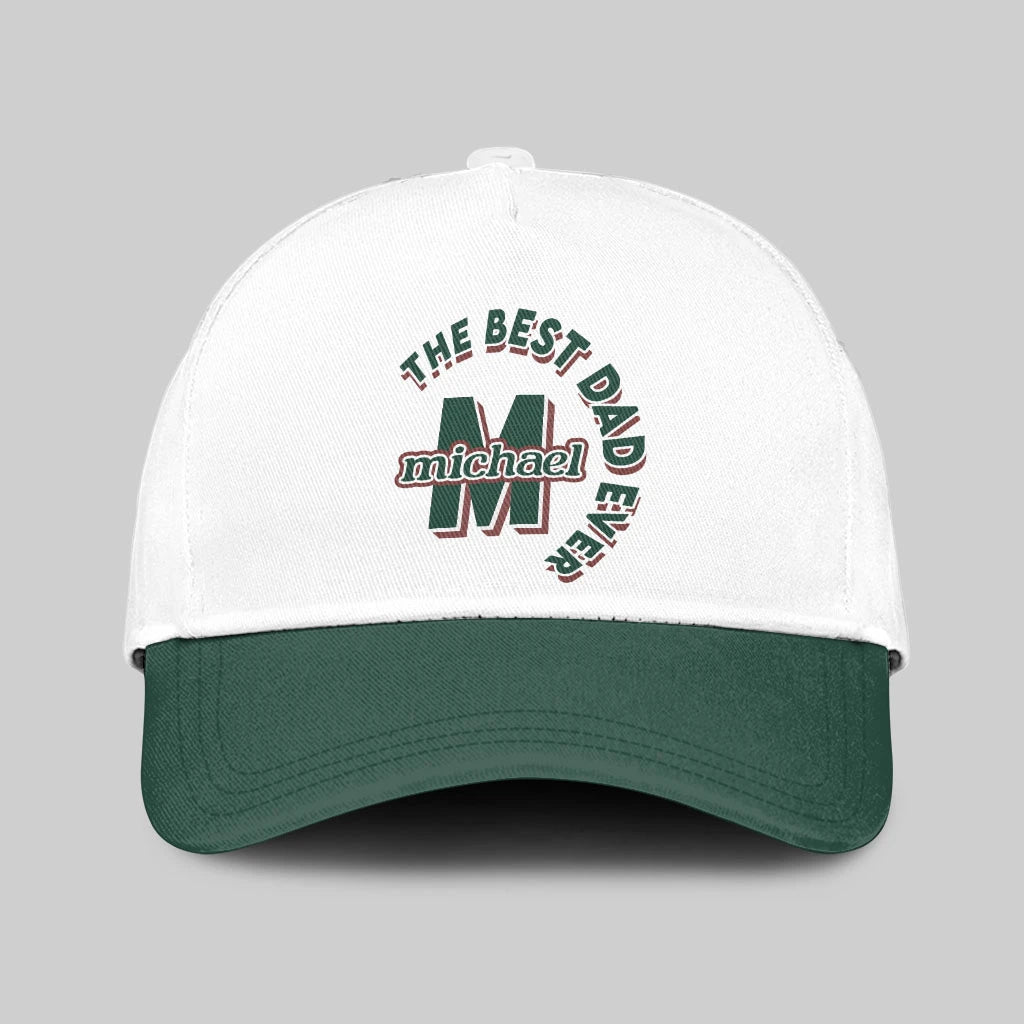 The Best Dad Ever Custom Name Cap MICHAEL 13K1 C35PF