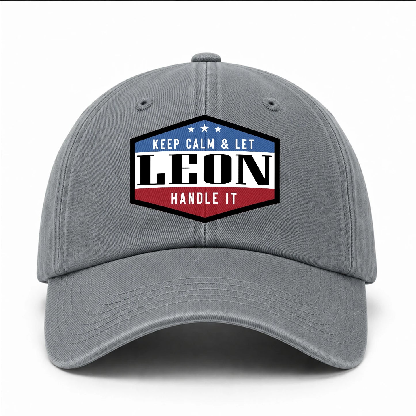 Keep Calm & Let Your Name Handle It Washed Cap LEON 13K1 C87PF