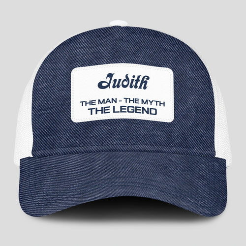 The Man The Myth The Legend Blue Denim Mesh Cap JUDITH 13K1 C194PF