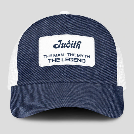 The Man The Myth The Legend Blue Denim Mesh Cap JUDITH 13K1 C194PF