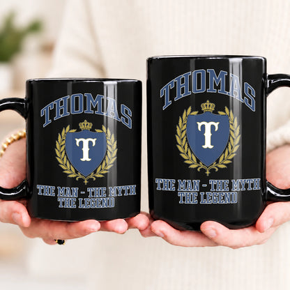 The Man The Myth The Legend Blue And Yellow Logo Mug THOMAS 13K1 MG24