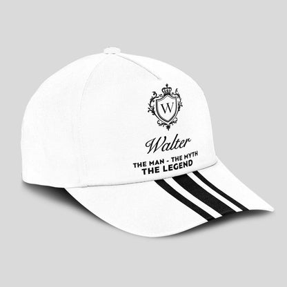 The Man The Myth The Legend Navy And White Striped Cap WALTER 13K1 C144PF