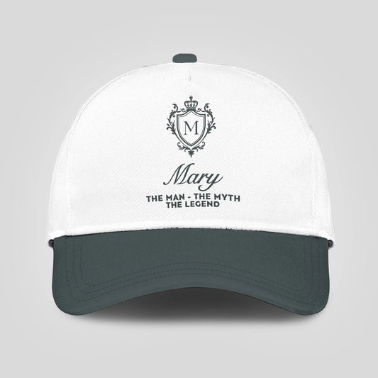 The Man The Myth The Legend Elegant Gray And White Cap MARY 13K1 C170PF