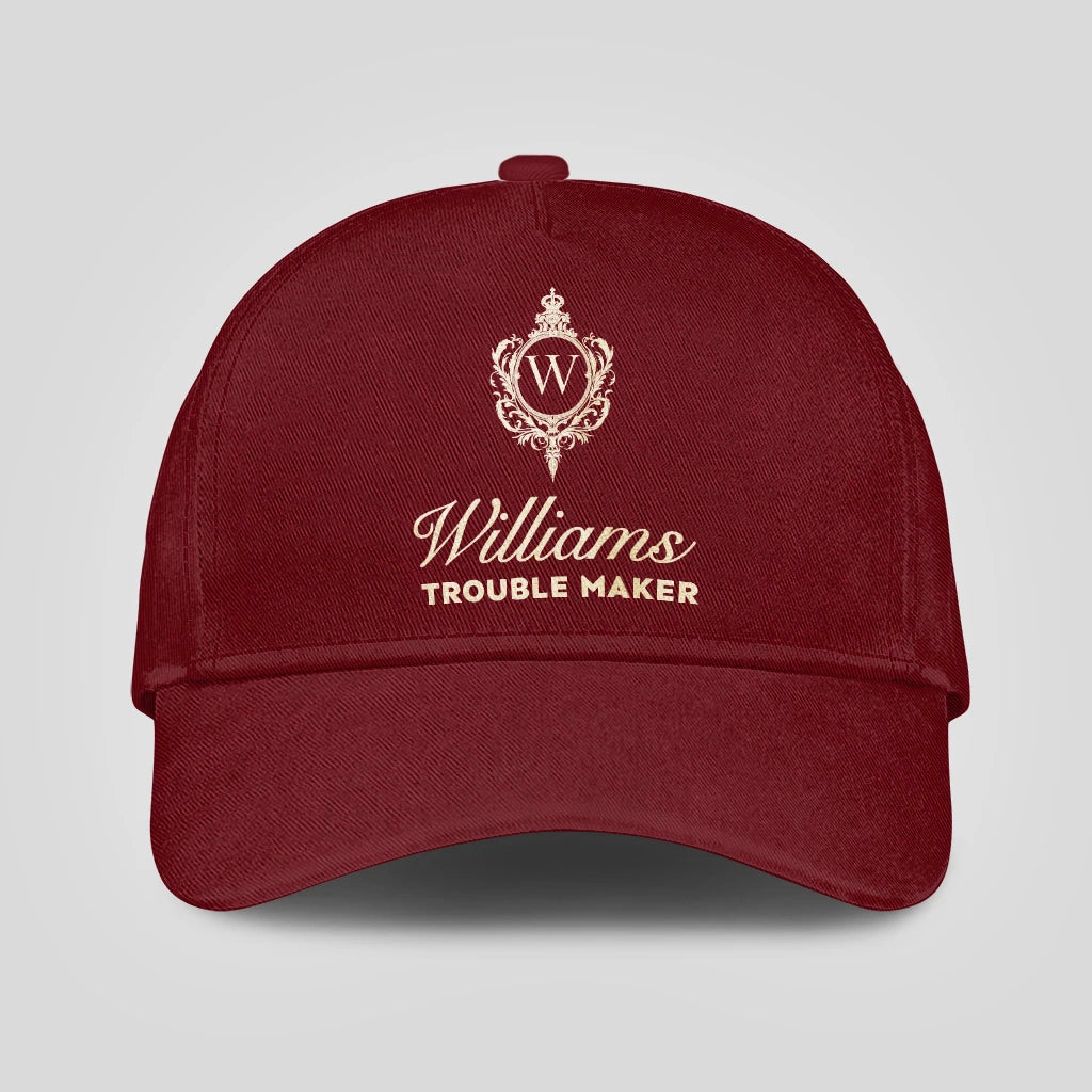 Trouble Maker Funny Royal Burgundy Cap WILLIAMS 13K1 C158PF
