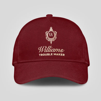 Trouble Maker Funny Royal Burgundy Cap WILLIAMS 13K1 C158PF