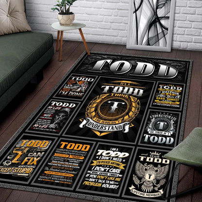 TODD Personalized Sponge Floor Mat – Custom Printed Home Decor 13K1-AR2