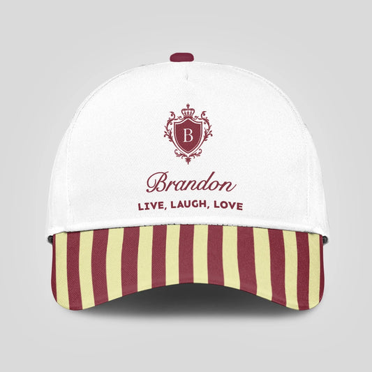 Live Laugh Love Burgundy And Yellow Cap BRANDON 13K1 C120PF
