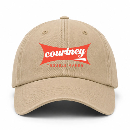 Trouble Maker Red Logo Washed Cap COURTNEY 13K1 C78PF