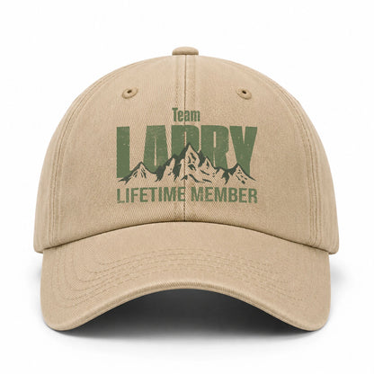 Team Your Name Lifetime Member Mountain Cap LARRY 13K1 C58PF