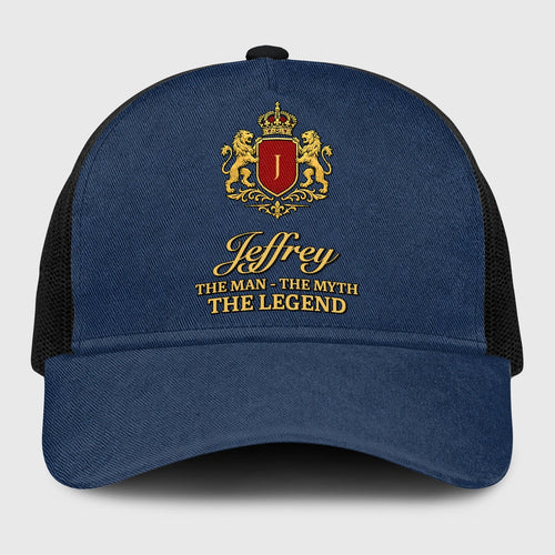 The Man The Myth The Legend Royal Blue Mesh Cap JEFFREY 13K1 C187PF