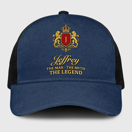 The Man The Myth The Legend Royal Blue Mesh Cap JEFFREY 13K1 C187PF