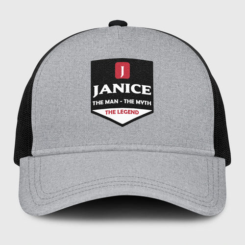 The Man The Myth The Legend Gray Mesh Cap JANICE 13K1 C189PF