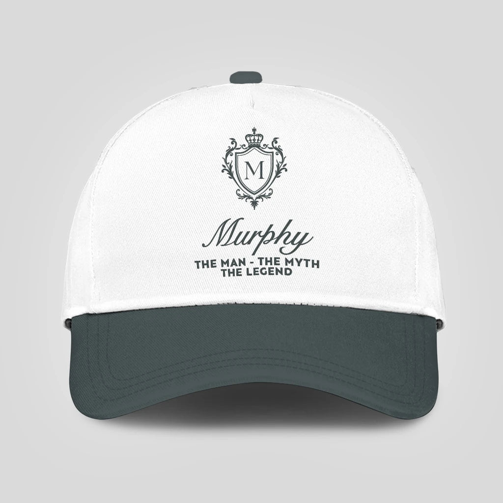 The Man The Myth The Legend Elegant Gray And White Cap MURPHY 13K1 C170PF