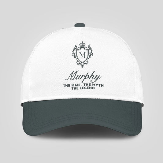 The Man The Myth The Legend Elegant Gray And White Cap MURPHY 13K1 C170PF